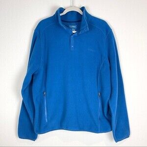L.L. Bean Blue Performance Fleece Pullover Jacket XL